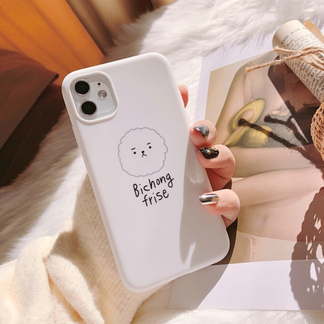 【iPhoneケース】cute dog white [sc36]