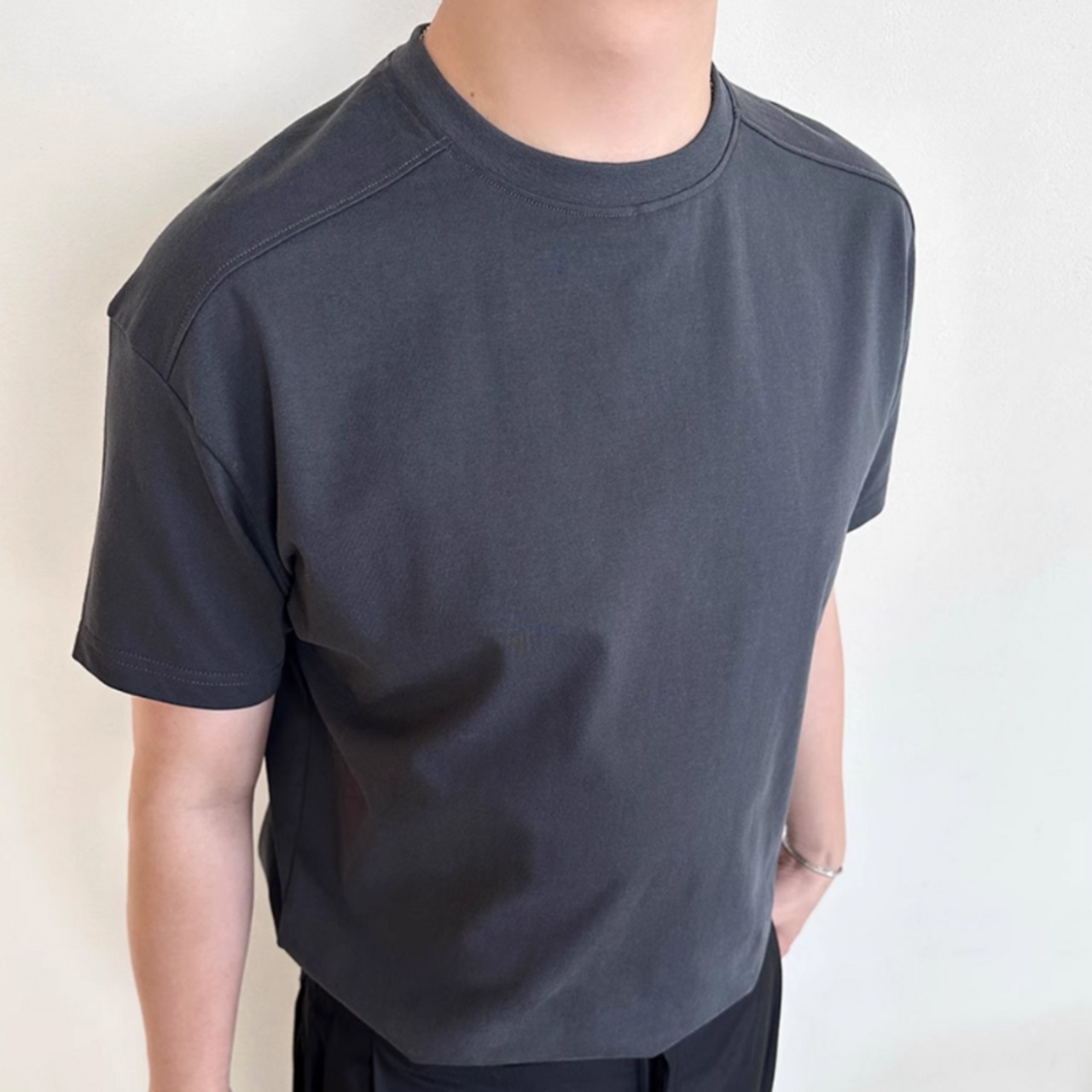 肩立体裁断スペシャルカフスTシャツ　0734