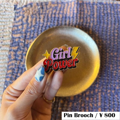 TOPANGA Jewelry　pin brooch　Girl Power　ピンブローチ　ガールパワー　プレゼント　ギフト　
