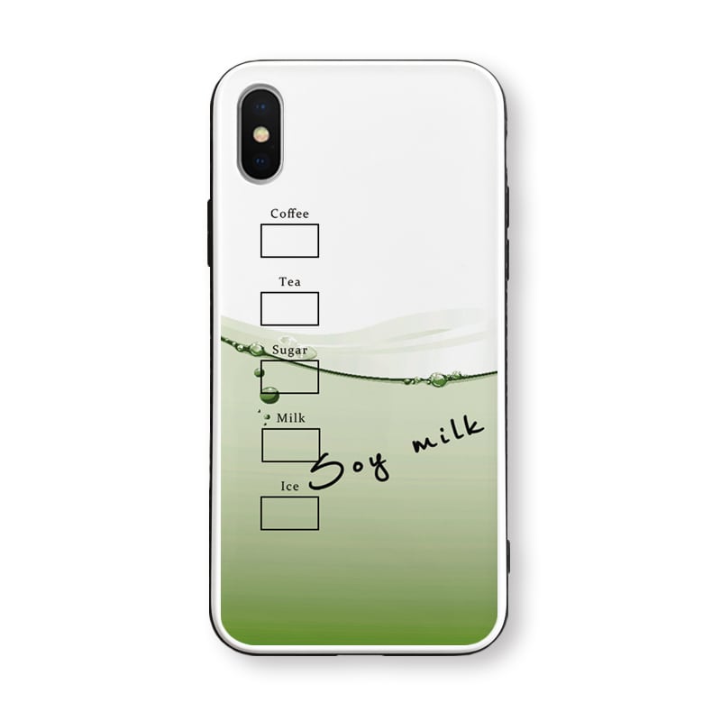 ワン iPhoneケース ソイ抹茶ラテ 強化ガラスケース iPhoneケース | LUCK OUT