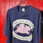 90s USA製 WOLF ヴィンテージTシャツ ネイビー ブタ