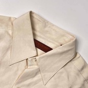 シルク100% TORI RICHARD トリリチャード 和柄 半袖シャツ アロハシャツ S/アイボリー メンズ