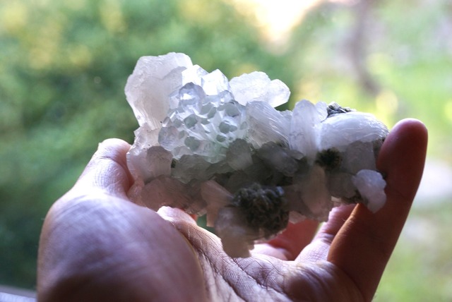 グリーンアポフィライト/スティルバイト 極美品 Green Apophyllite / Stilbite