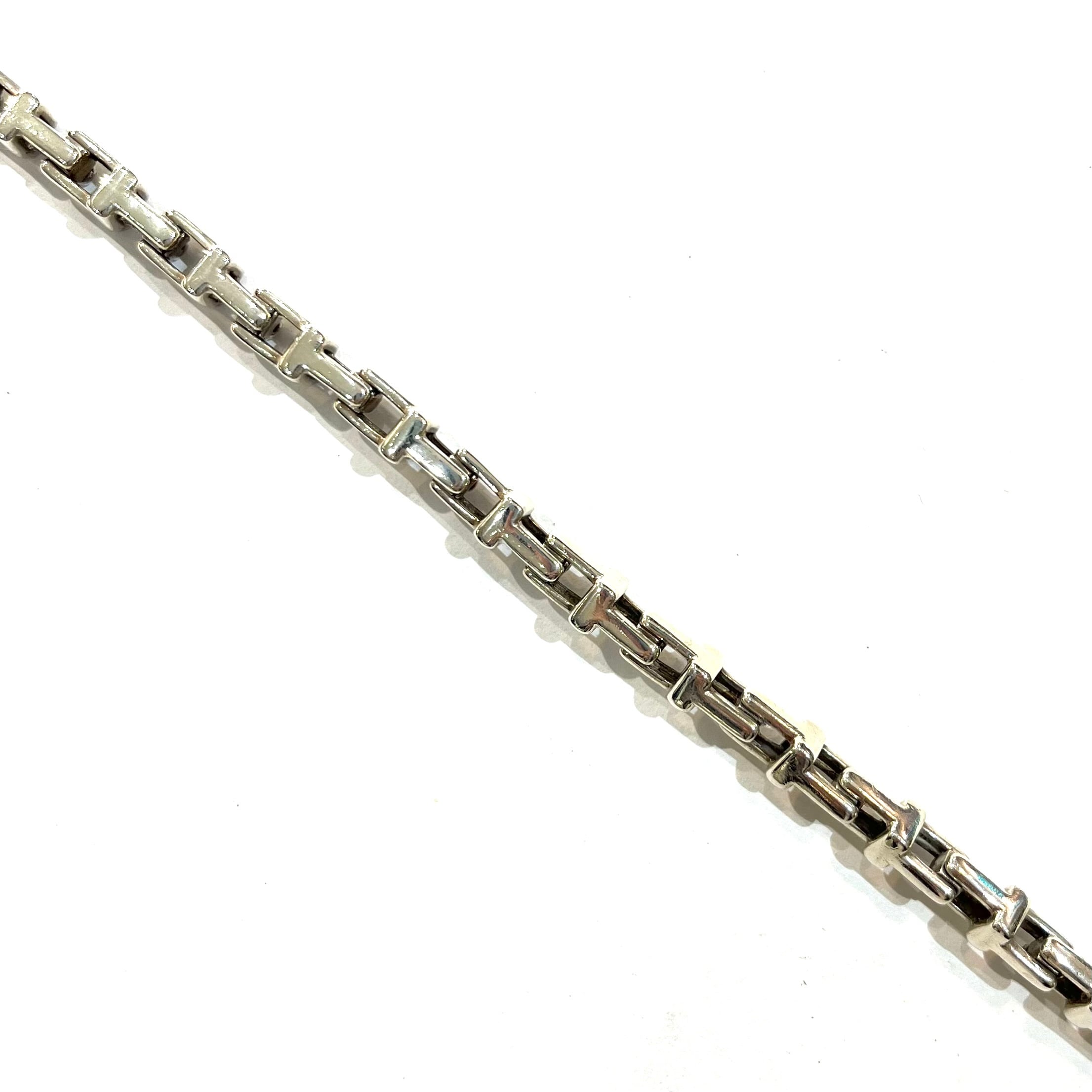 激レア【TIFFANY&CO. 】2318 Tモチーフ リンクシルバーブレスレット