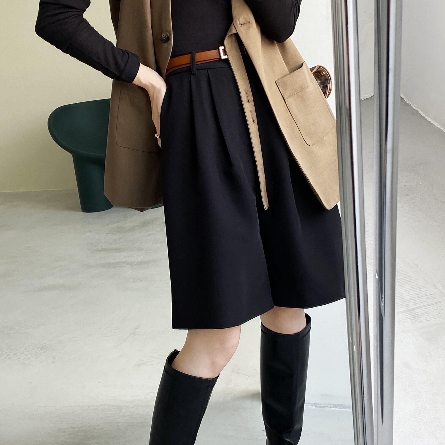 キュロット レディース 膝丈 ひざ丈 膝上 かわいい シンプル