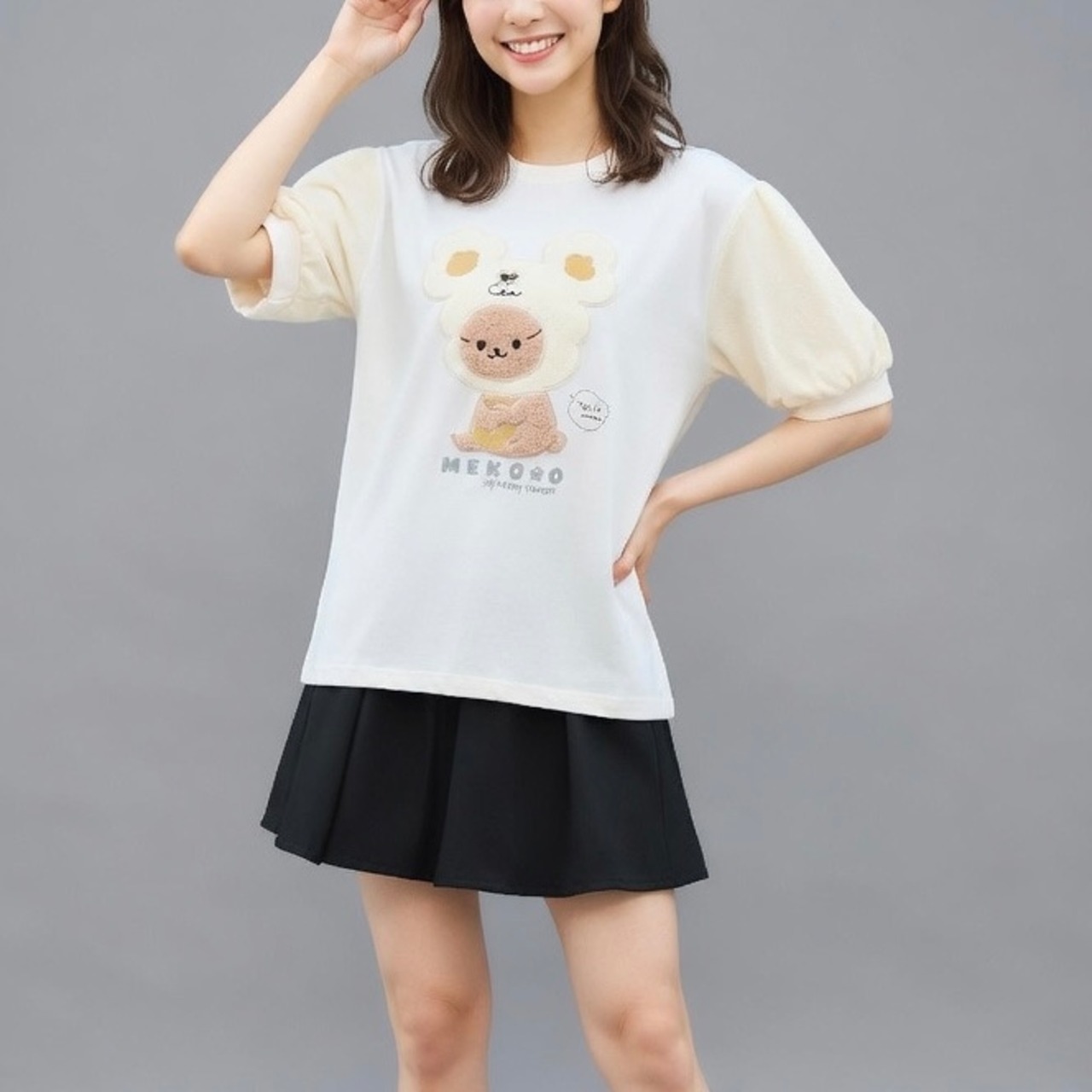 【Mekoooコラボ】なりきりHoooさん 刺繍 Tシャツ - 2