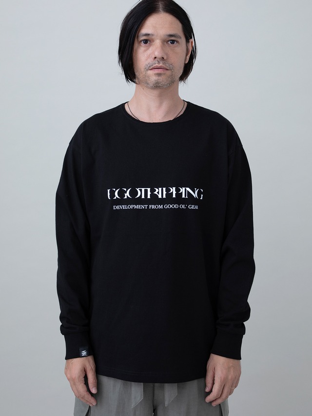 EGO TRIPPING (エゴトリッピング) PRINTTEE -A long ロンTEE / BLACK 666603-05