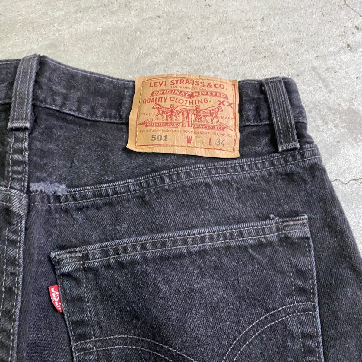 90年代 USA製 リーバイス 501 FOR WOMEN ストレート ブラックデニムパンツ レディースW31 古着 90S ビンテージ ヴィンテージ  Levi's ヴィンテージ 黒 【デニムパンツ】 | cave 古着屋【公式】古着通販サイト