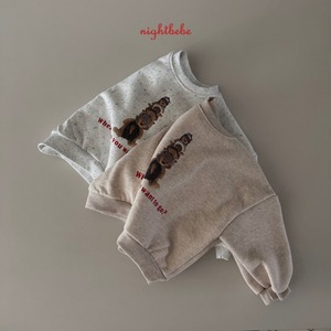 【night bebe】スノーベア起毛スウェット 90〜130cm  241114