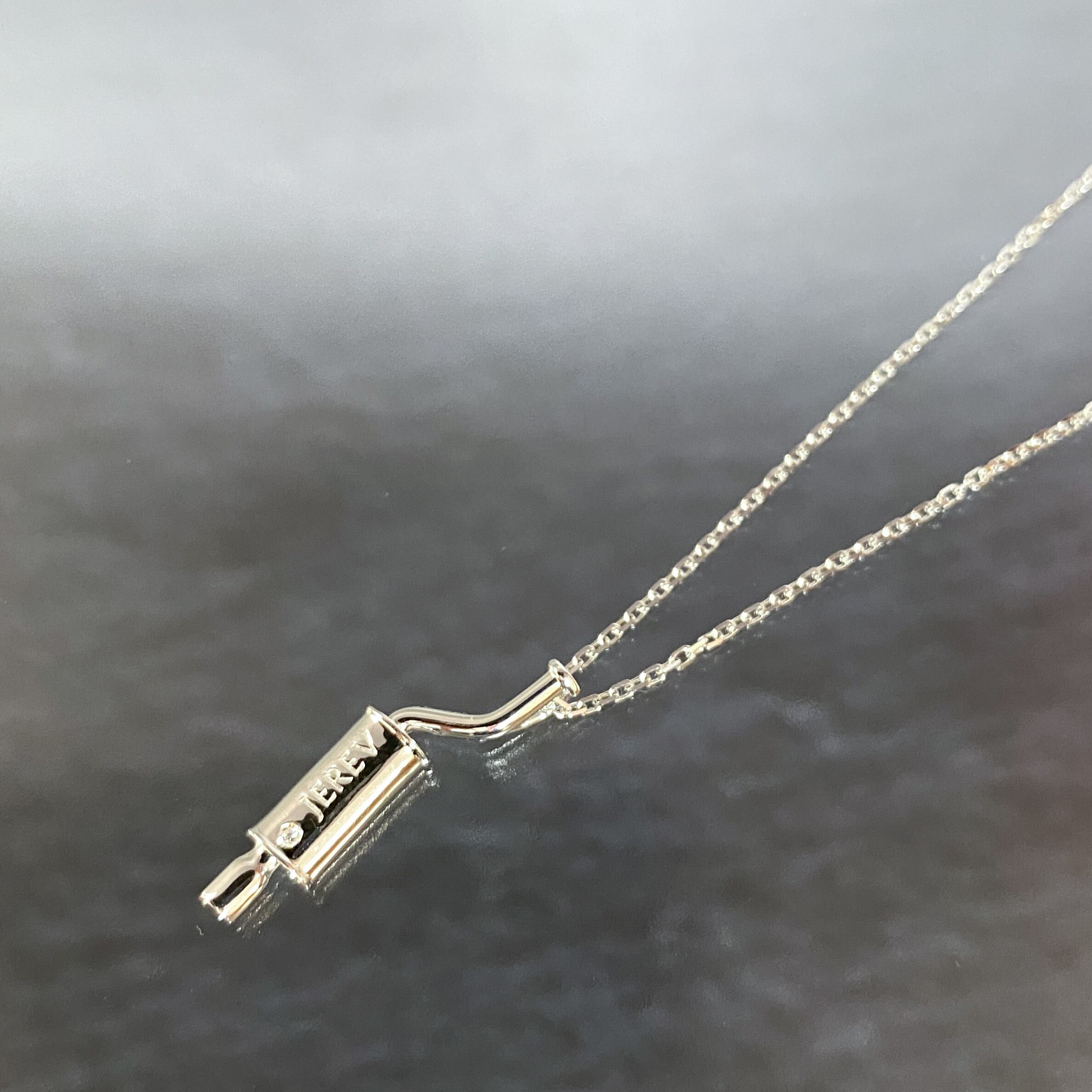 受注生産】K18 マフラー ダイヤモンド ペンダントネックレス K18WG（18