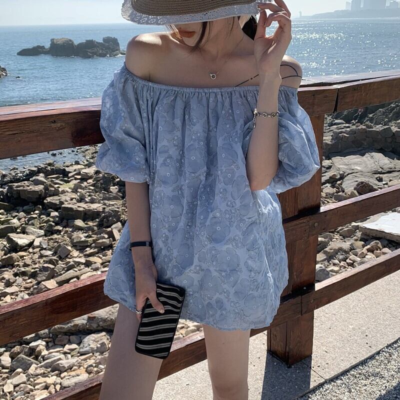 フローラルサマールーズ ブラウス 大人ガーリー スウィート キュート カジュアル 夏物 花柄 クレセントシティ12642683537