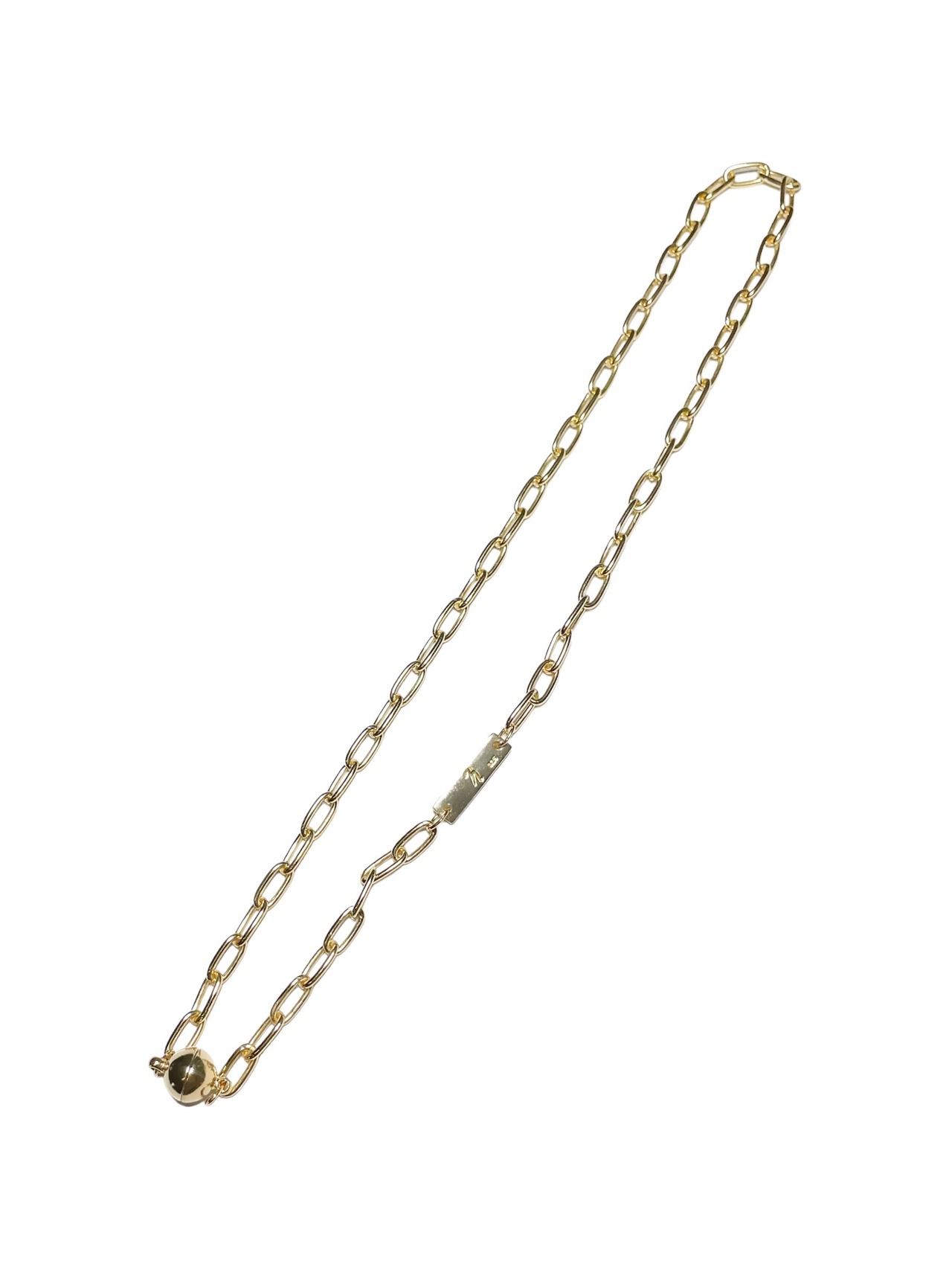 #001 (nolüd magnet chain necklace/choker) silver925 necklace