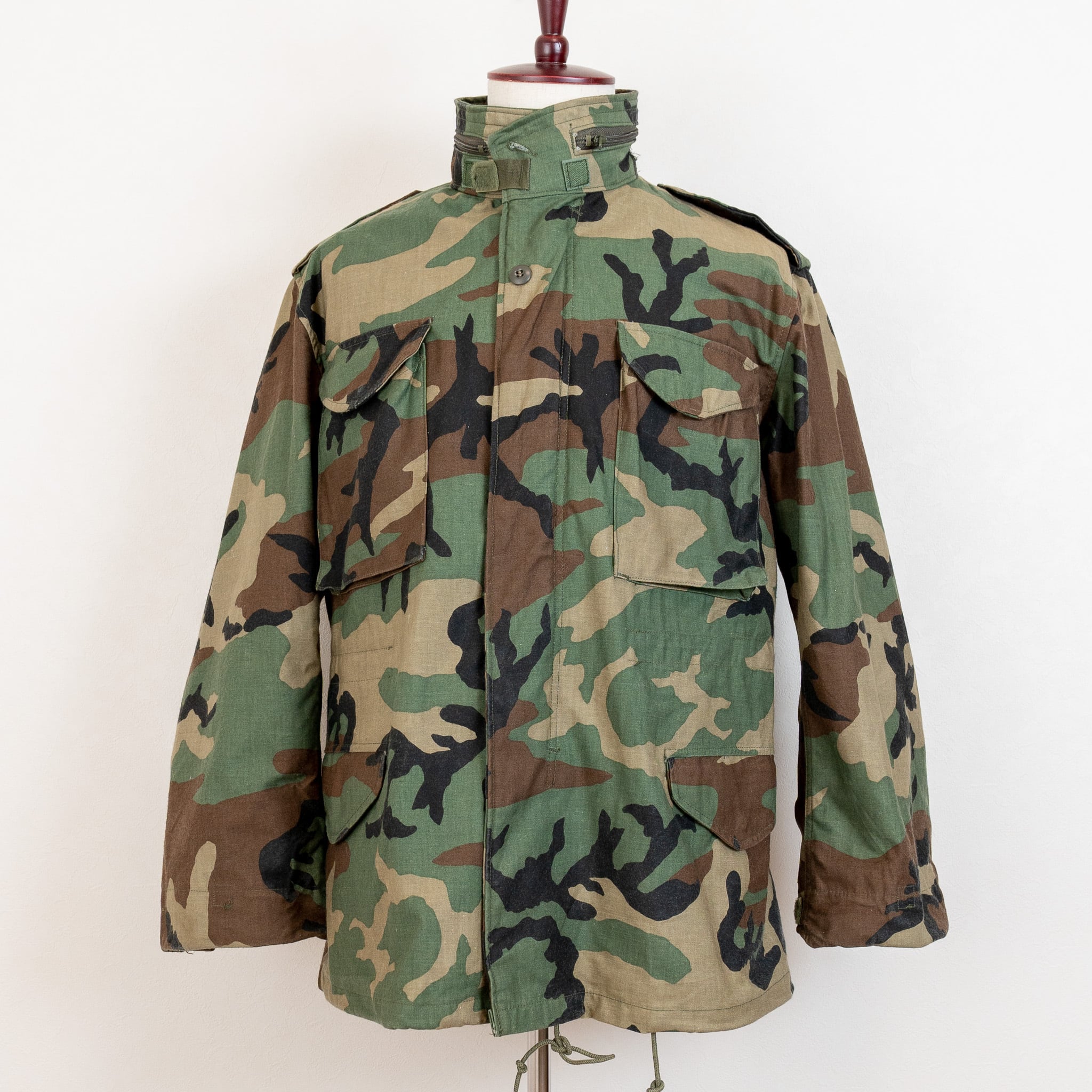 M-R】U.S.Army 90's M-65 Field Jacket 4th Model Wood Land Camo Used