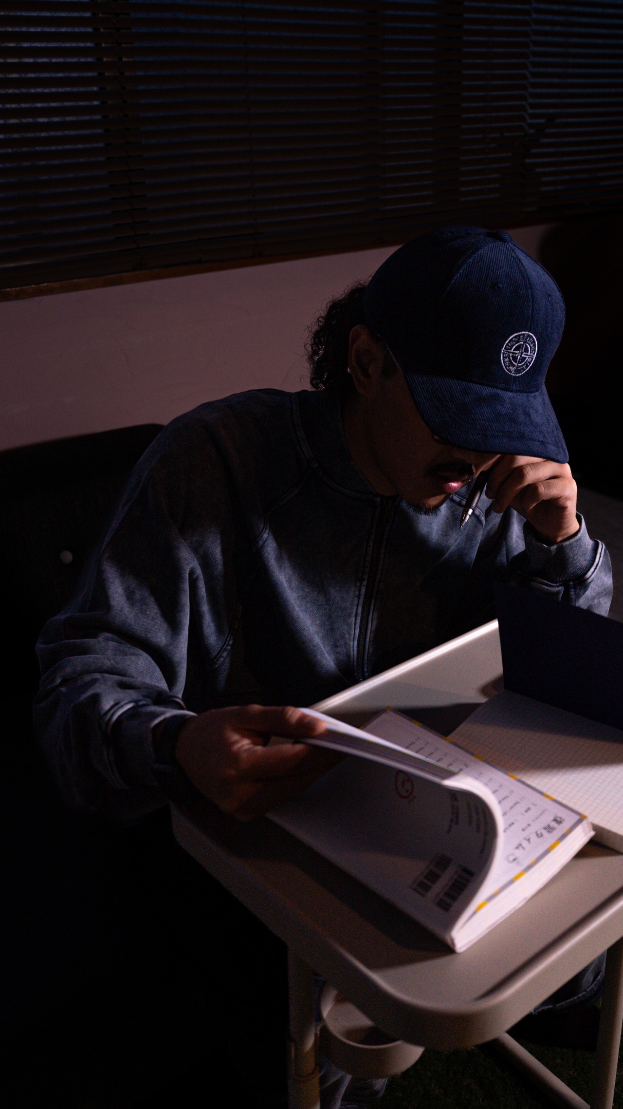 Vintage Washed Sweat Jacket [Denim]