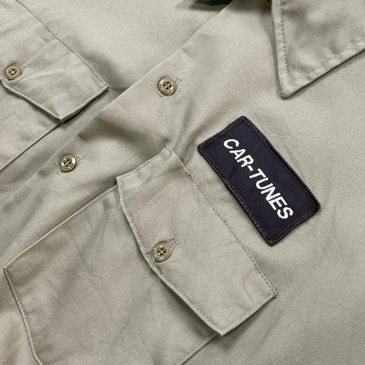 90年代 Dickies ディッキーズ 半袖 ワークシャツ ワッペン メンズXL