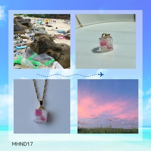 【委託販売】MIHANADA 旅する魔法のジュエリー 八重山『ニライカナイの夕暮れ』スクエアペンダントトップ　（ゴールド）MHND17