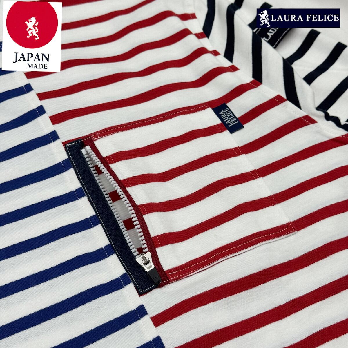 ラウラフェリーチェ LauraFelice Tシャツ クルーネック 切替