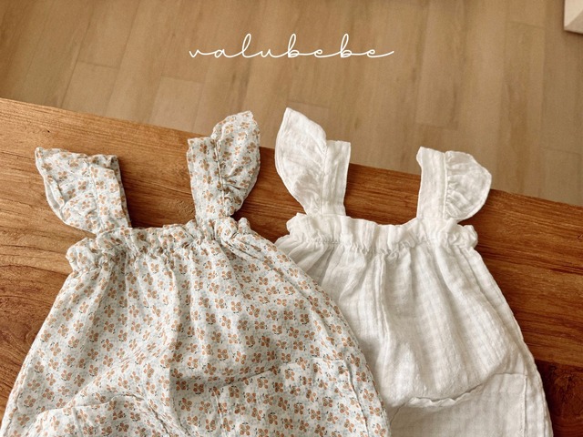 《予約》送料無料【valu bebe】Frill Suspender Suit