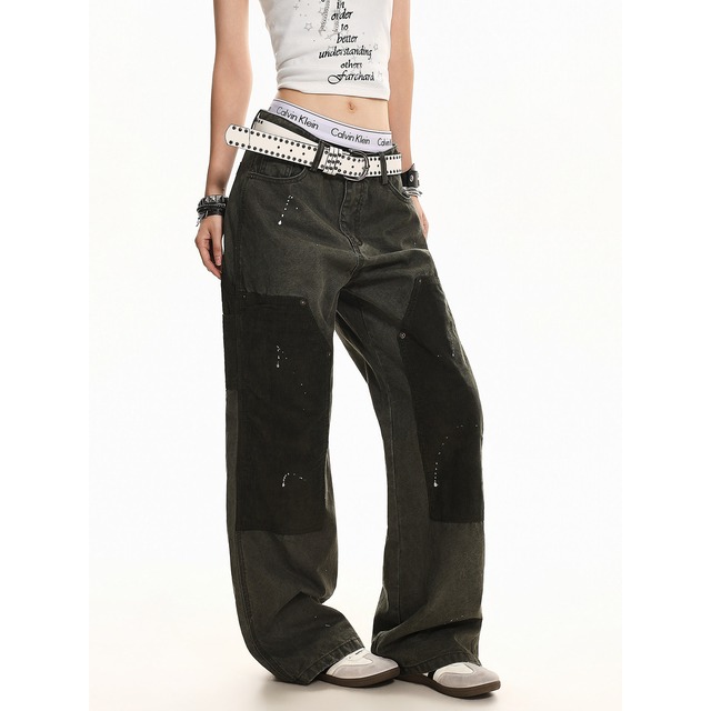 ヴィンテージライクグランジワークパンツ 2col R02506