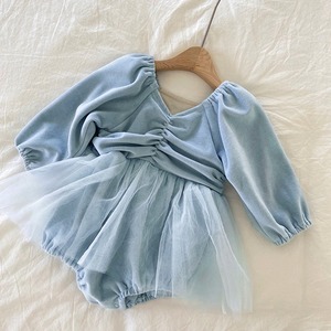 ベビー 春新作 チュールスカート ロンパース 女の子 パーティードレス