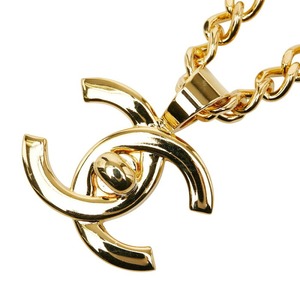 シャネル ココマーク ターンロック ネックレス ゴールド メッキ レディース CHANEL 【中古】