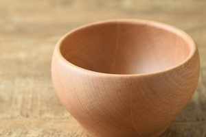 木のぽってりボウル ビーチ(ぶな) S[インドネシア製/洋食器]