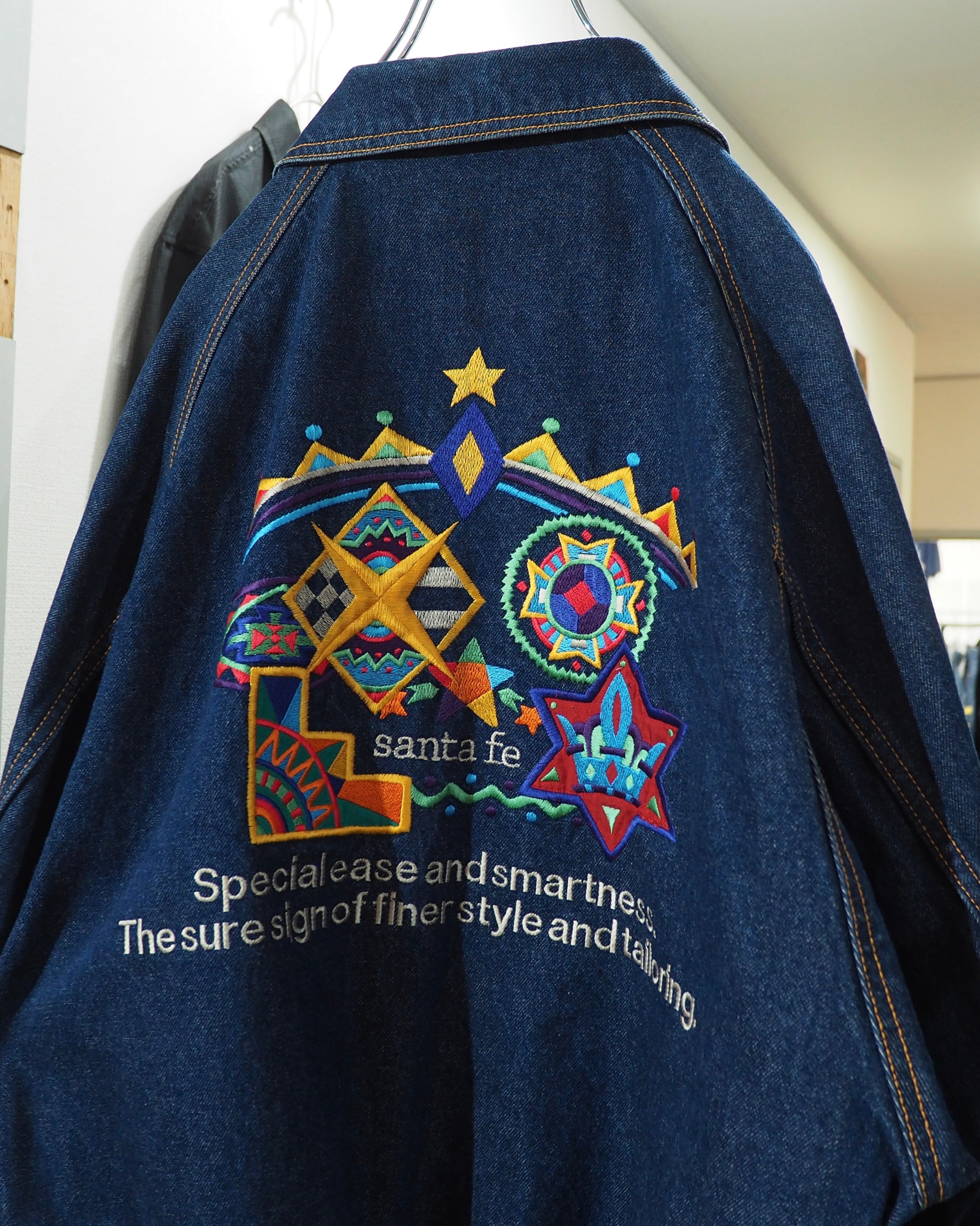 1980 ‐ 90s " Special ‐ Santa fe " Pop Art Embroidery Vintage Denim Jacket