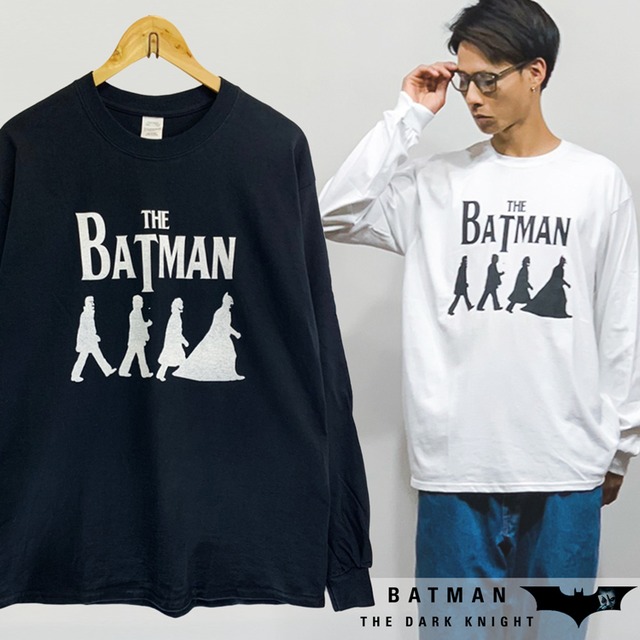 バットマン ダークナイト 「Abbey Road?」　リブロンT　(長袖Tシャツ）映画Tシャツ / lstee-batman-abbey
