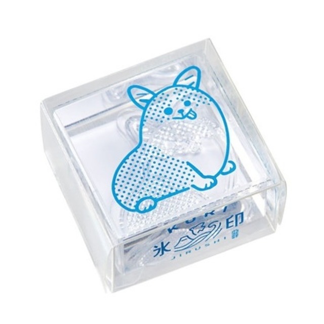【山鳩舎】氷印・透明スタンプ大「コーギー」