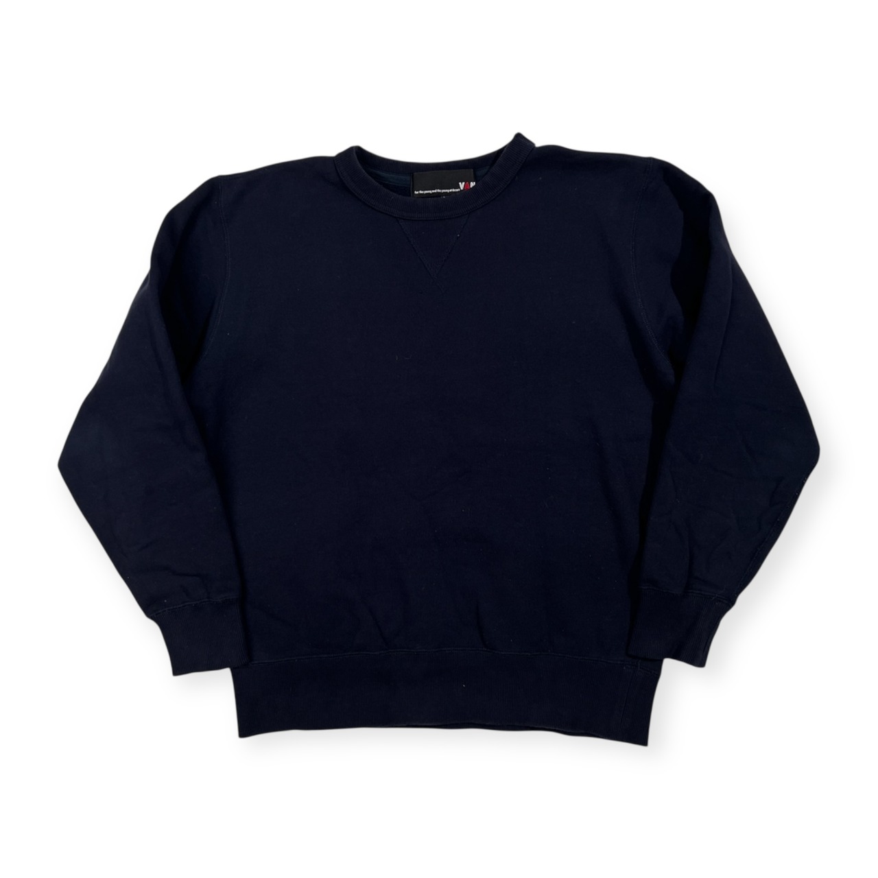 VAN JAC ヴァンヂャケット スカジャン風 エンブロイダリー 刺繍 プリント スウェット トレーナー サイズ M /ネイビー