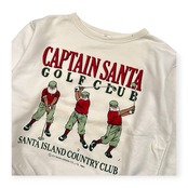 希少 レア CAPTAIN SANTA キャプテンサンタ CLUB プリント スウェット トレーナー シャツ サイズ M /ホワイト/オールド/ビンテージ