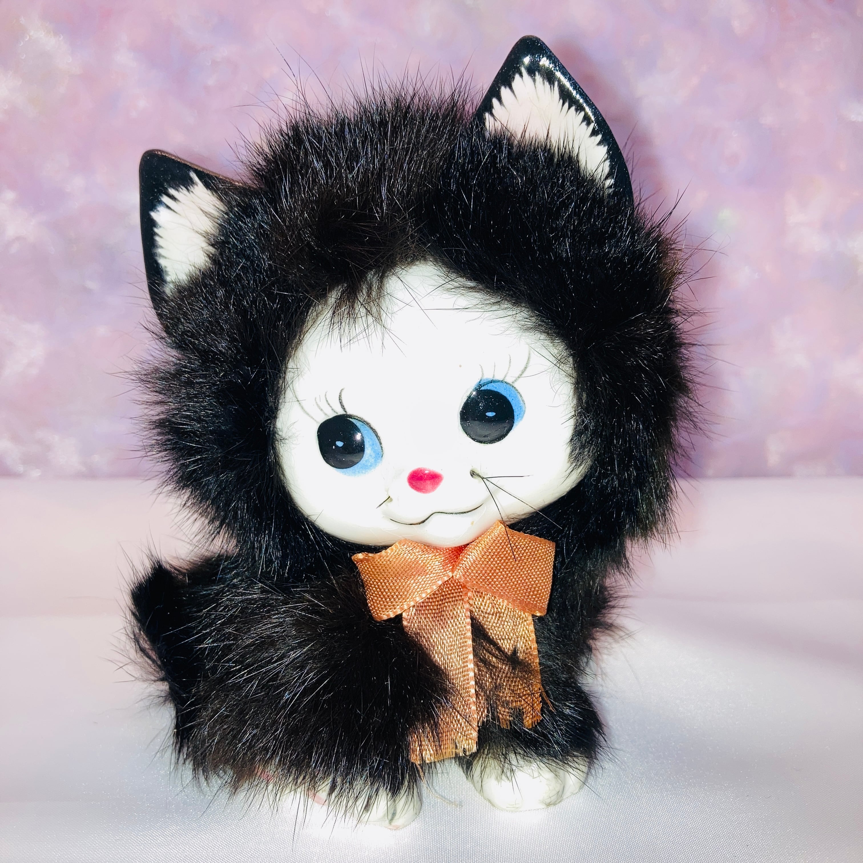 陶器製 可愛い 猫 デッドストック 人形 雑貨 昭和レトロ 未使用