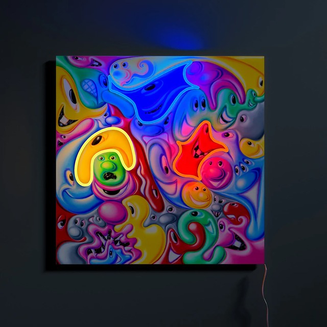 KENNY SCHARF "FACES IN PLACES" ／LED ネオンサイン