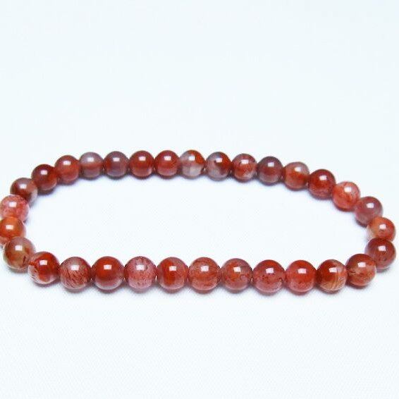 ナンホーンアゲート ブレスレット 6mm アゲート ブレス 一点物 メール便可 [M便 1/10] 111-47444