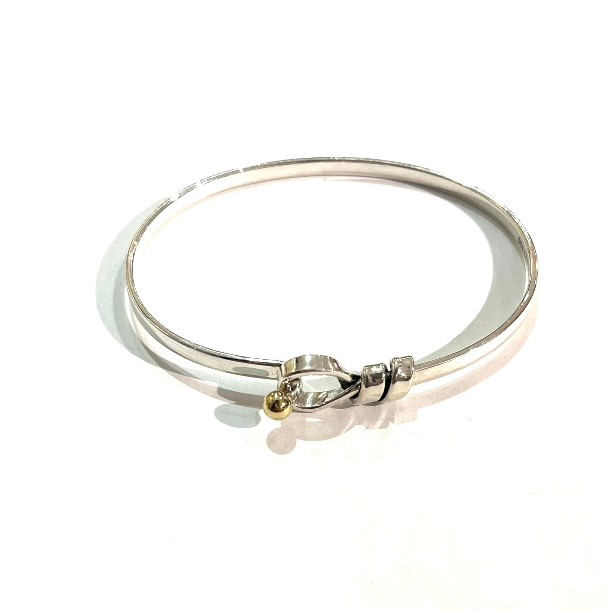 TIFFANY&CO.】2094 フックバングル／シルバー925×K18YG／洗練のコンビ