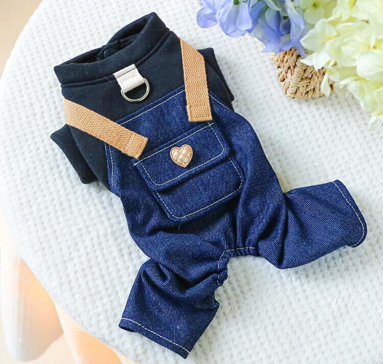 【予約】2101484 ハートがかわいいデニムロンパース