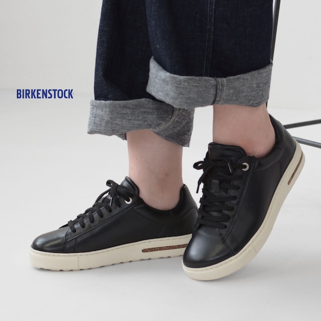 BIRKENSTOCK [ビルケンシュトック正規販売店] W Bend Low / Smooth Leather/Narrow [1017722] ベンドロー・ スムースレザー・横幅ナロー・ナチュラルレザー・スニーカー・カジュアル靴・ブラックシューズ・黒スニーカー・LADY'S [2023SS]