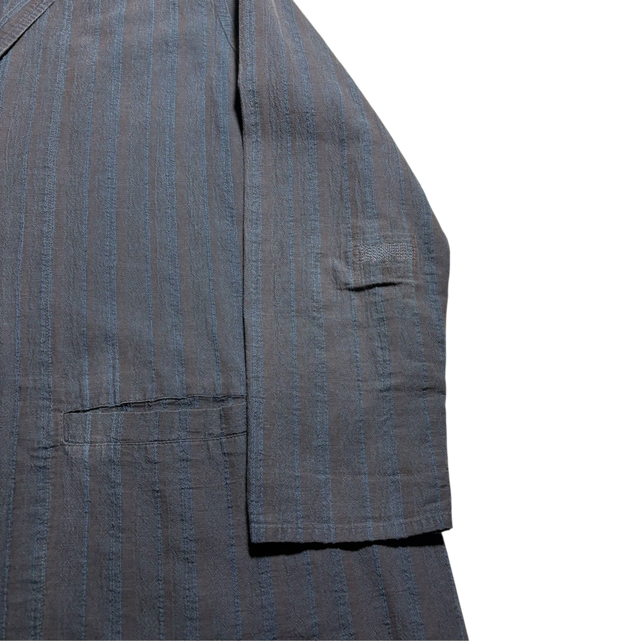 FLAX stripe woven tailored jacket