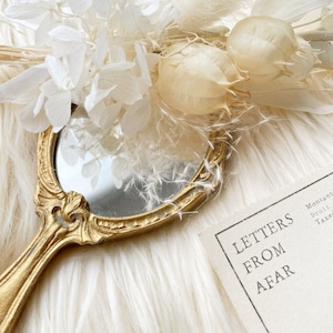 【1個】アンティーク調ミラー ゴールド