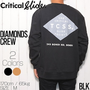 スウェットトレーナー クルーネック Critical Slide クリティカルスライド TCSS ティーシーエスエス DIAMONDS CREW J23FC0001BLKL