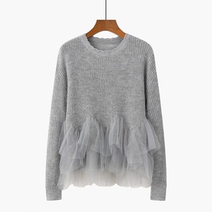 tulle design knit tops＜t1743＞