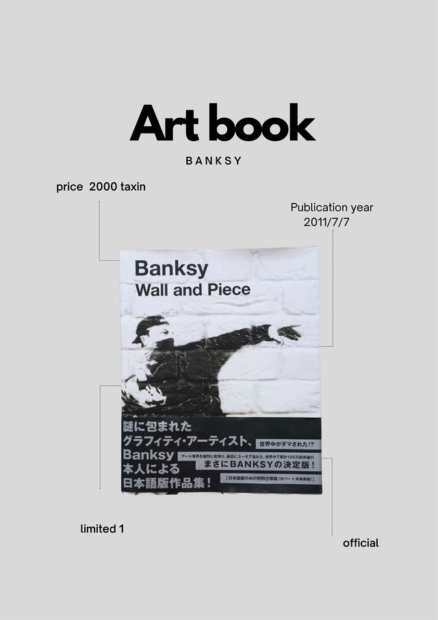 official 日本版　Banksy　art book Wall and Piece