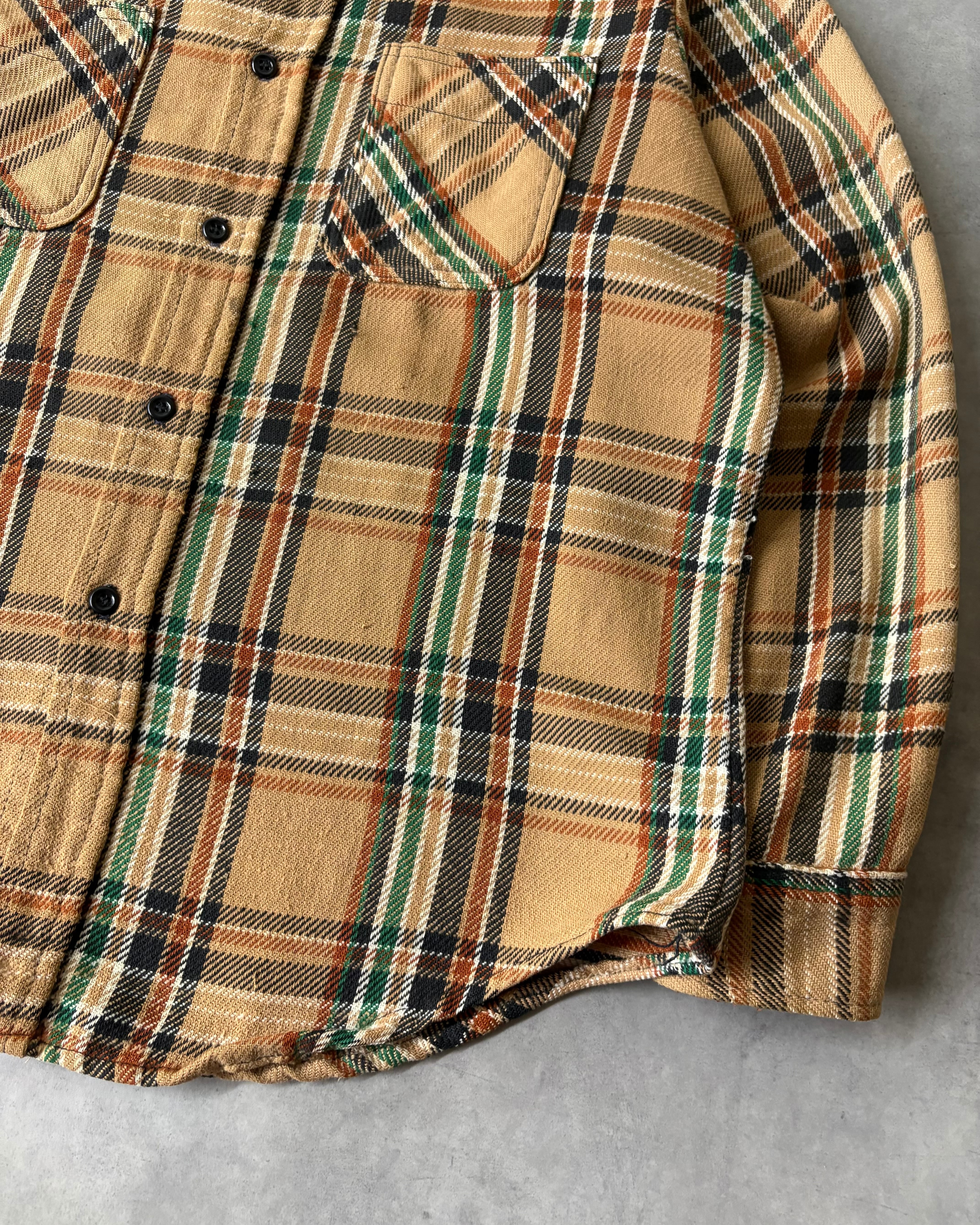 70s JC Penney×BIGMAC ビンテージ長袖チェックフランネルシャツ 古着 70年代 ジェイシーペニー J.C.Penney BIG MAC ビッグマック 長袖