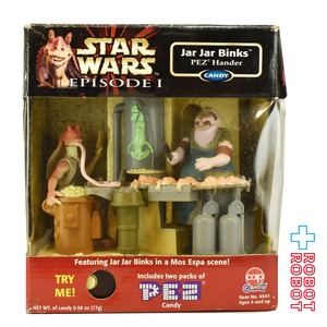 PEZ スター・ウォーズ エピソード1 ジャー・ジャー・ビンクス キャンディーハンダー電動ディスペンサー 開封箱付