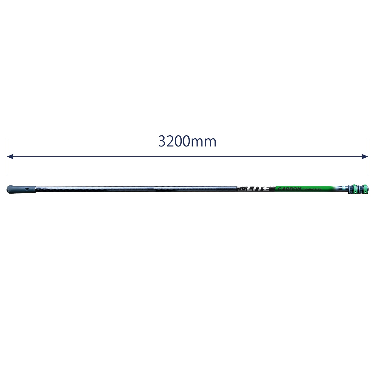 【より安定した高所作業をより正確に！さらに進化したウォーターポールシステム】nLITE® カーボン コンポジット テレスコピックポール　2段　3.2ｍ