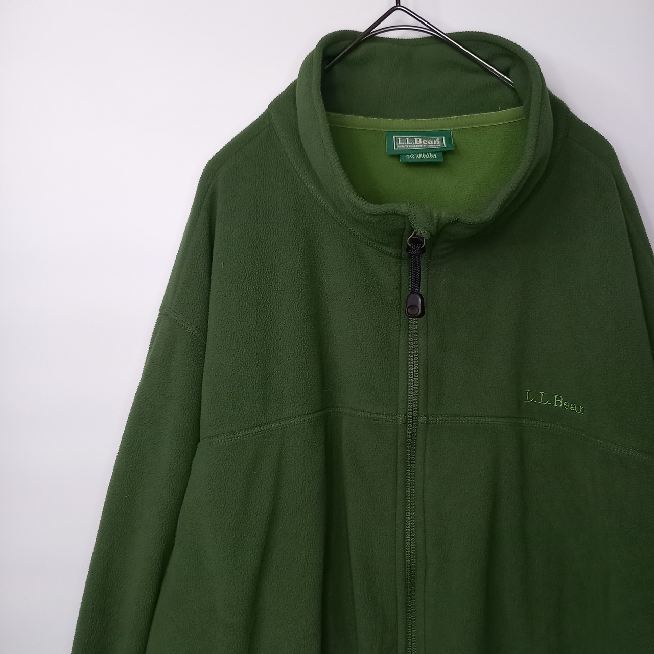 エルエルビーン　フリースジャケット　ポーラテック　刺繍ロゴ　カーキ　XL