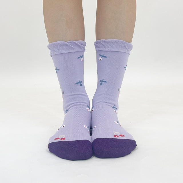 【Aiko Fukawa】布川愛子 SOCKS 付け襟の猫 ソックス