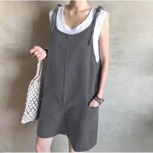 ハーフパンツサロペット　AJ33167-015