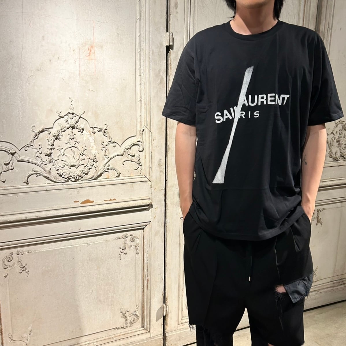 BLACK SCORE【ブラックスコア 】SA SLASH Tシャツ(BLACK). | glamour