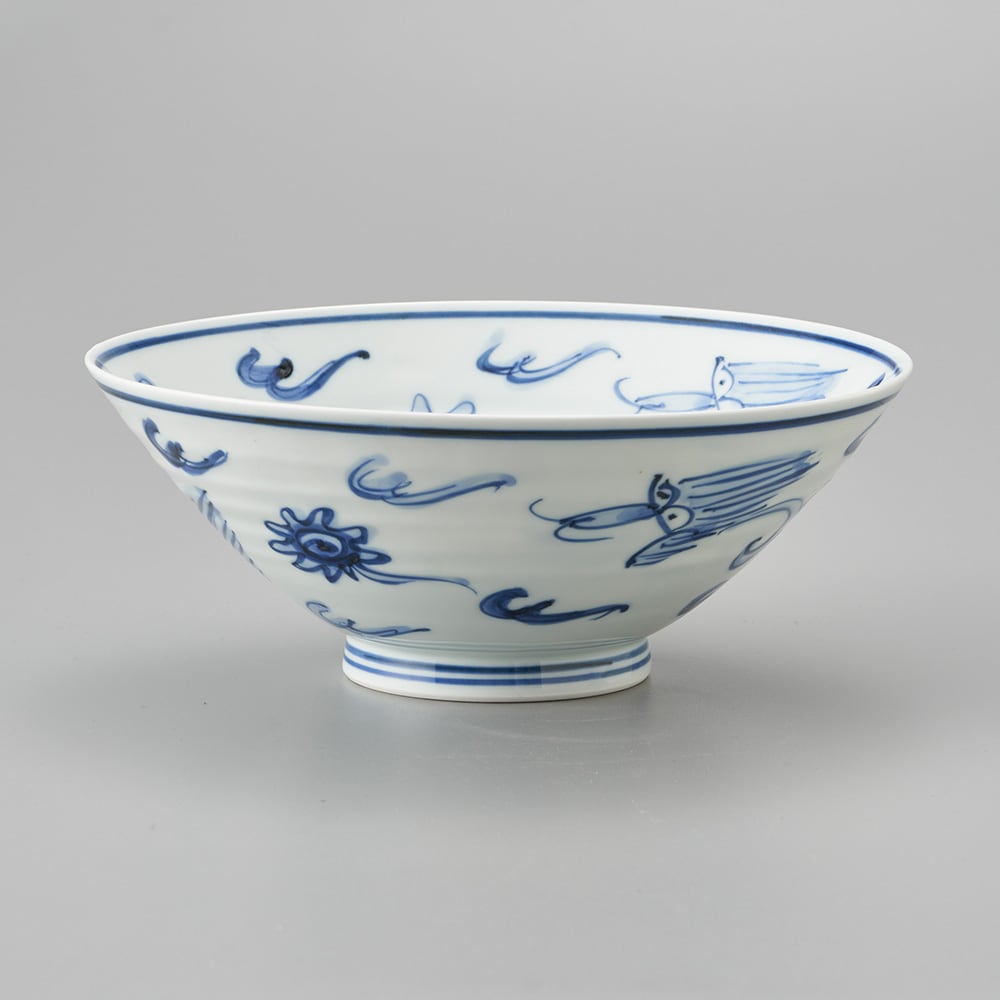 雲竜見込み荒磯図 平碗（中） | 肥前吉田焼 陶磁器の与山窯